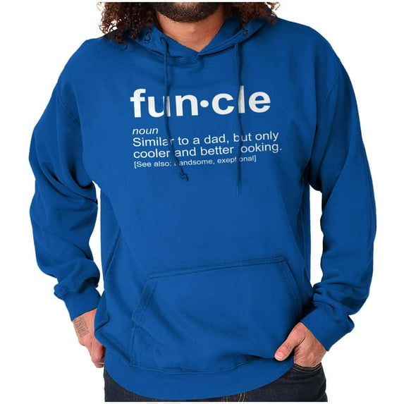 Funcle Fun Uncle Definition Cool Men's Big & Tall Graphic Hoodie Brisco Brands 3X