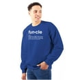 thumbnail image 1 of Funcle Fun Uncle Definition Cool Men's Big & Tall Crewneck Sweatshirt Brisco Brands 4X, 1 of 5