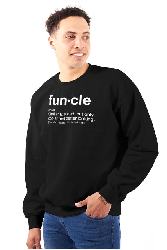 Funcle Fun Uncle Definition Cool Men's Big & Tall Crewneck Sweatshirt Brisco Brands 5X