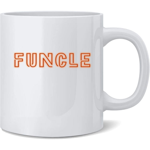 Funcle Fun Uncle Gifts for Dad Funny Ceramic Coffee Mug Tea Cup Fun Novelty Gift 12 oz
