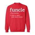 thumbnail image 1 of Funcle Fun-Uncle Sarcastic Dictionary Definition Crewneck Sweatshirt, 3XL, Red, 1 of 2