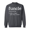 thumbnail image 1 of Funcle Fun-Uncle Sarcastic Dictionary Definition Crewneck Sweatshirt, L, Charcoal, 1 of 2