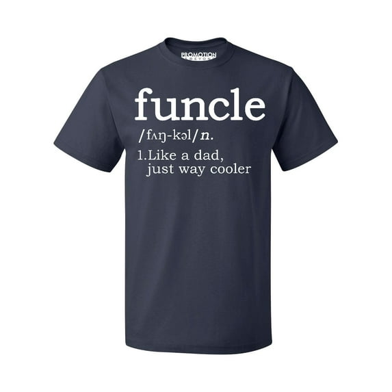 Funcle Fun-Uncle Sarcastic Dictionary Definition Men's T-shirt, M, Navy