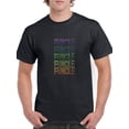 thumbnail image 1 of Funcle Funcle Funcle Colors Graphic Men Black T-Shirt, Male Large, 1 of 4