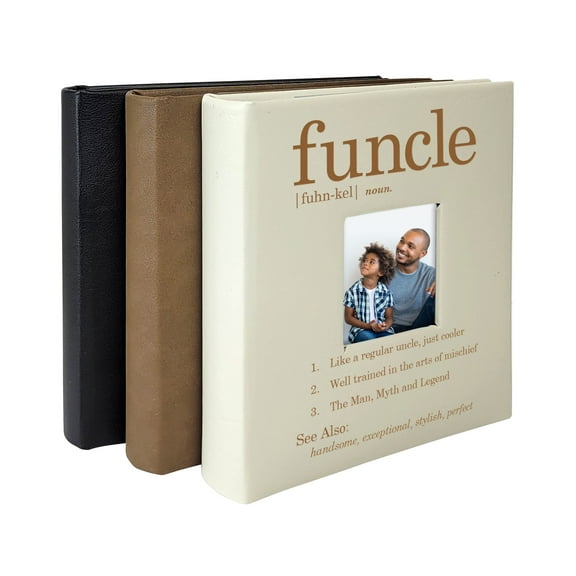 Funcle Leatherette Photo Album, Cream Color, Fits 4" x 6" Pictures