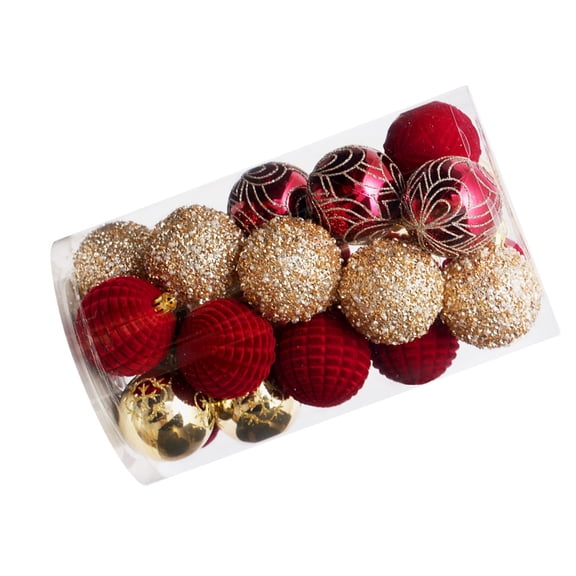 Functioanl Christmas Ornament Set Stylish Christmas Themed Sphere Handmade Bauble Ornament