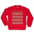 thumbnail image 1 of Function - 8 Bit Christmas Pattern Men's Fashion Crew Neck Sweatshirt, 1 of 1