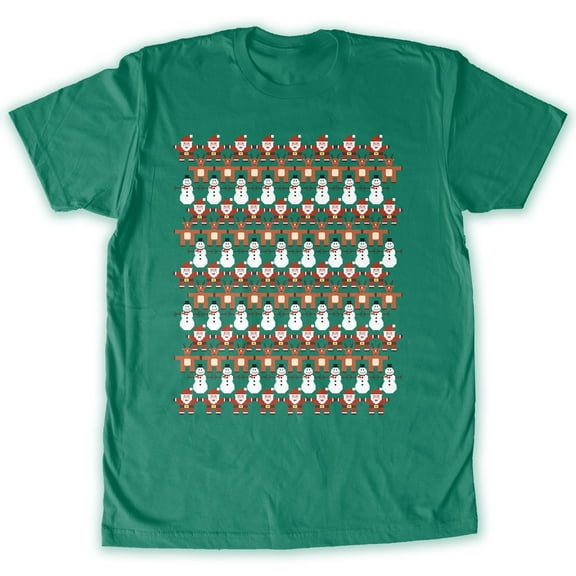 Function - 8 Bit Christmas Pattern Men's Fashion T Shirt