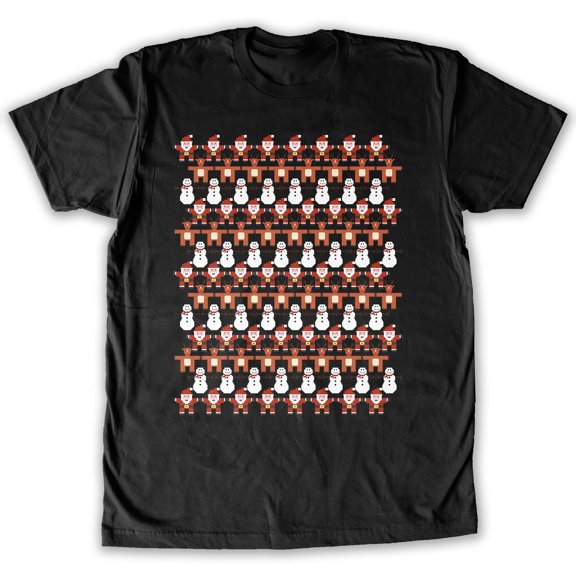 Function - 8 Bit Christmas Pattern Men's Fashion T Shirt