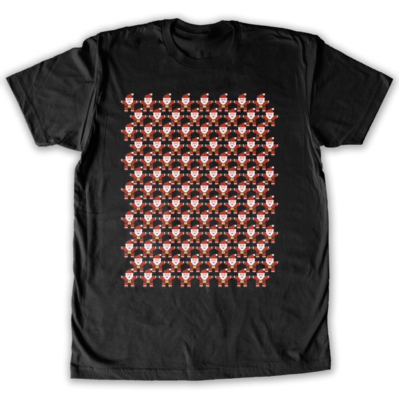 Function - 8 Bit Santa Pattern Men's Fashion T Shirt