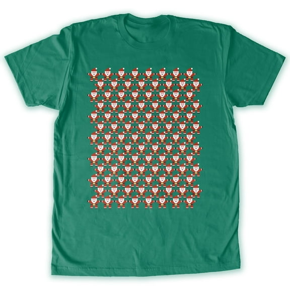 Function - 8 Bit Santa Pattern Men's Fashion T Shirt