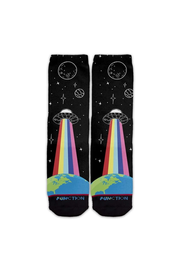 - Aliens Abducting the World Outer Space Unisex Crew Socks