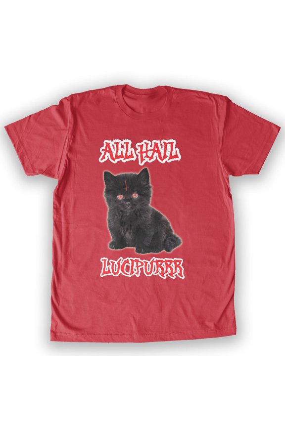 - All Hail Lucipurrr Men's Fashion T-Shirt