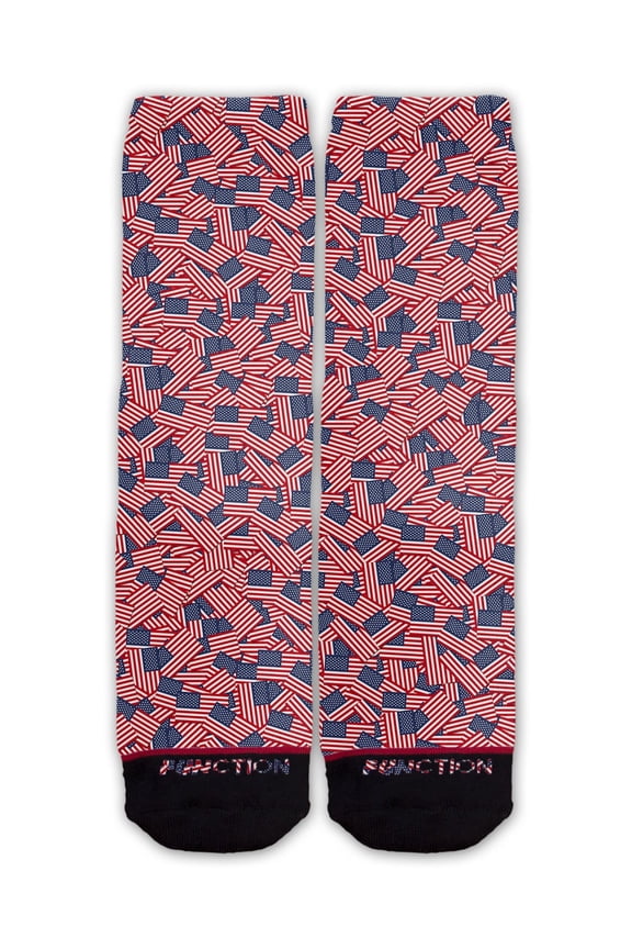 - American Flag Repeating Pattern Fashion Sock