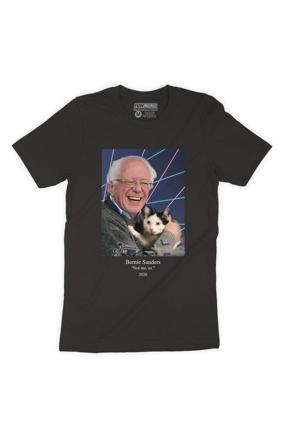 - Bernie Sanders Holding a Cat Fashion T-Shirt Democrat Funny Vote