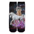 thumbnail image 1 of Function - Boombox Cat Riding Unicorn Fashion Sock, 1 of 3