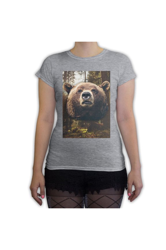 - Brown Bear Face Women's Fashion T-Shirt