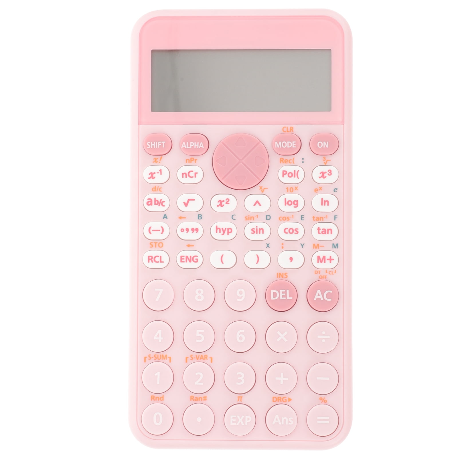 Supvox Portable Pink Scientific Calculator with Large Screen for Office and Study Use