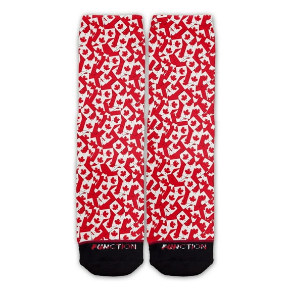 Function - Canadian Flag Repeating Pattern Fashion Sock