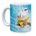 thumbnail image 1 of Function - Cat Surfing Turtle Burger 11 oz Coffee Mug, 1 of 1