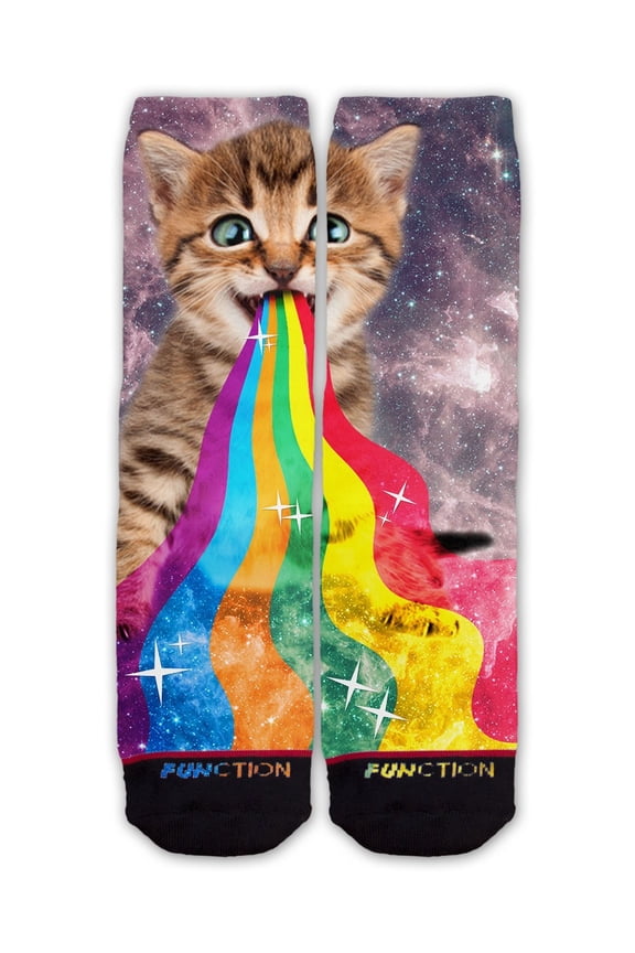 - Cat Tongue Rainbow Galaxy Fashion Socks