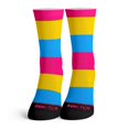 thumbnail image 1 of Function - Colorful LGBTQ+ Pansexual Pride Rainbow Socks Striped Crew Pride Month Parades Unisex, Inclusive Sizing, 1 of 4