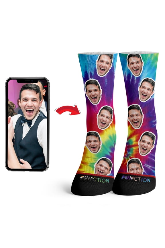 - Custom Face Tie Dye Socks