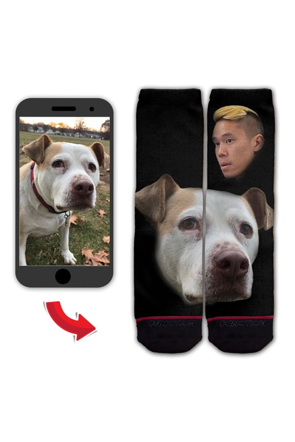 - Custom Floating Head Portraits Pet Fashion Socks Animal Face Gift