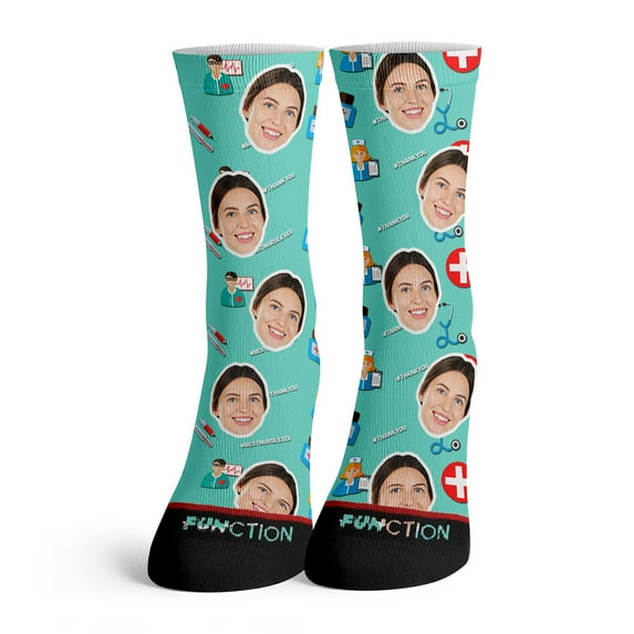 Function - Custom Nurse Doctor First Responder Pattern Socks