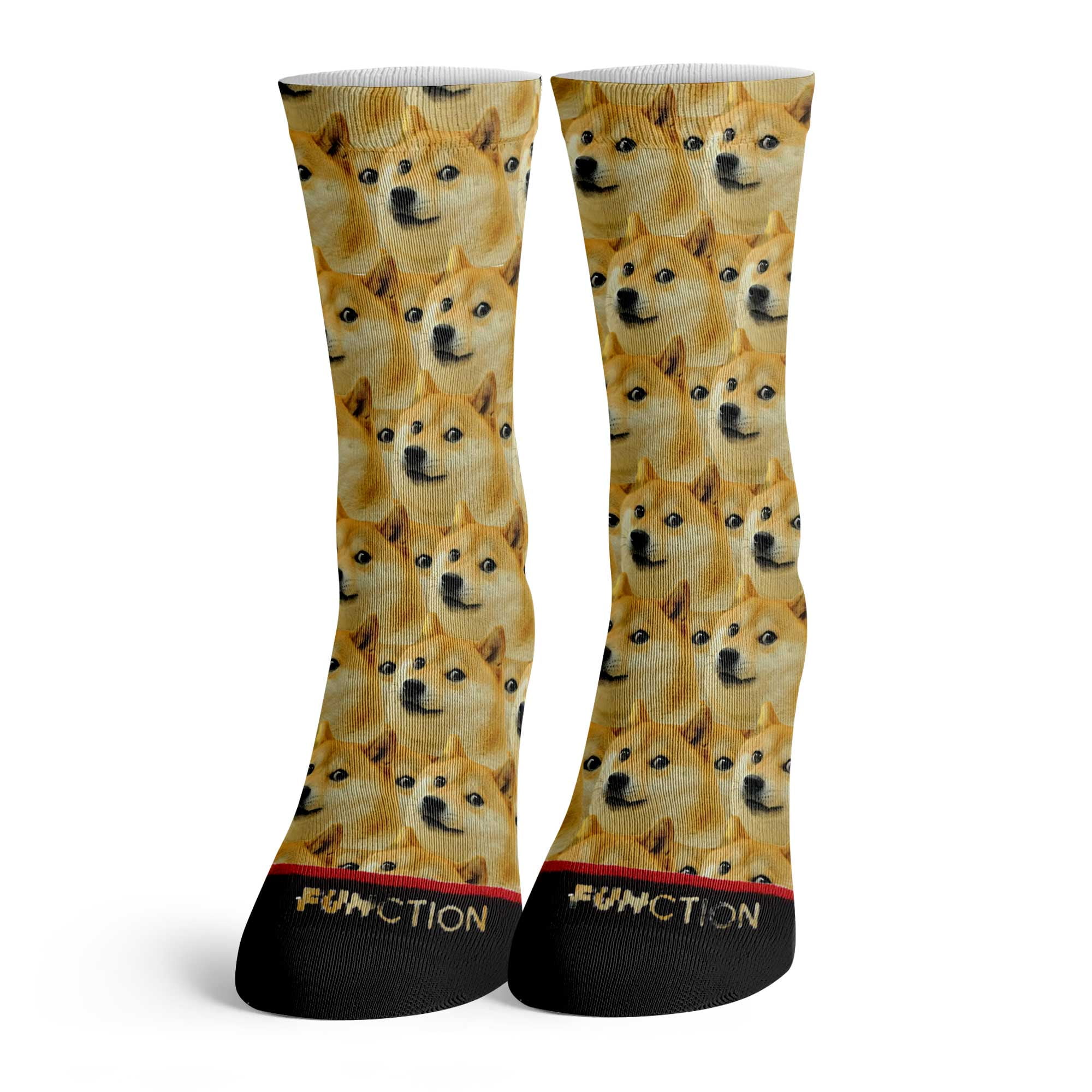 Function - Dog Crypto Currency Shiba Inu Meme Stock Rocket To The Moon  Pattern Socks - Walmart.com