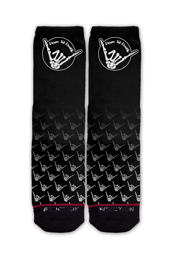 - Down TIl Death Skeleton Shaka Fashion Socks