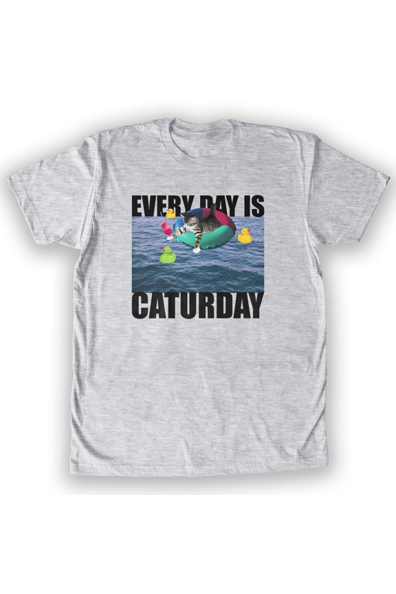 - Everyday is Caturday Men's Fashion T-Shirt