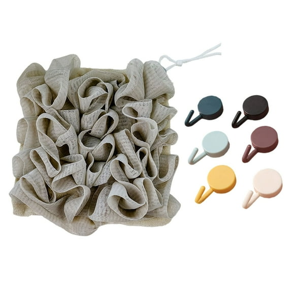Function Exfoliating Loofah Sponge with Integrated Soap Holder and ...