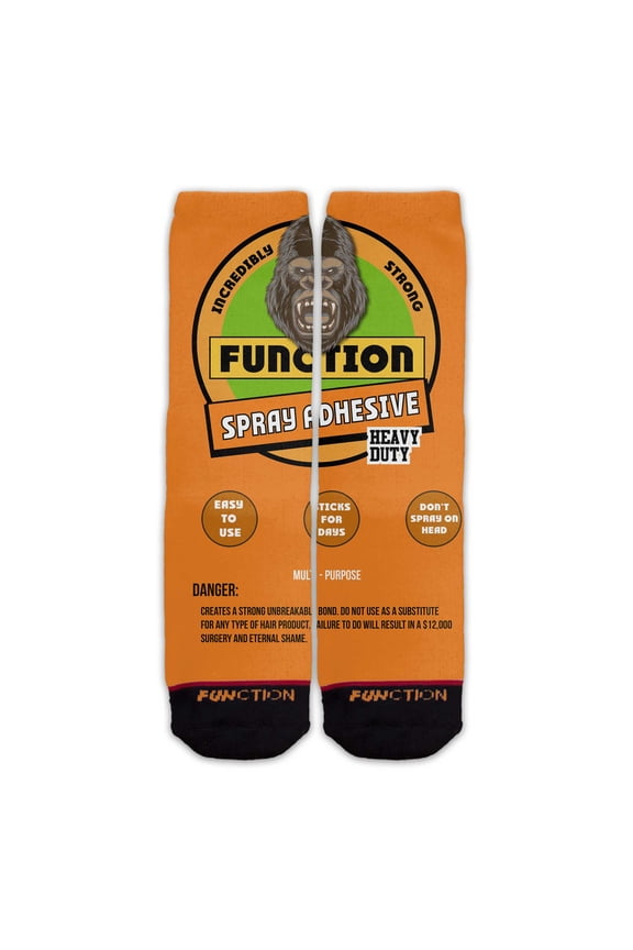 Function - Gorilla Adhesive in Hair Meme Funny Socks Surgery Hairspray Product Beverly Hills