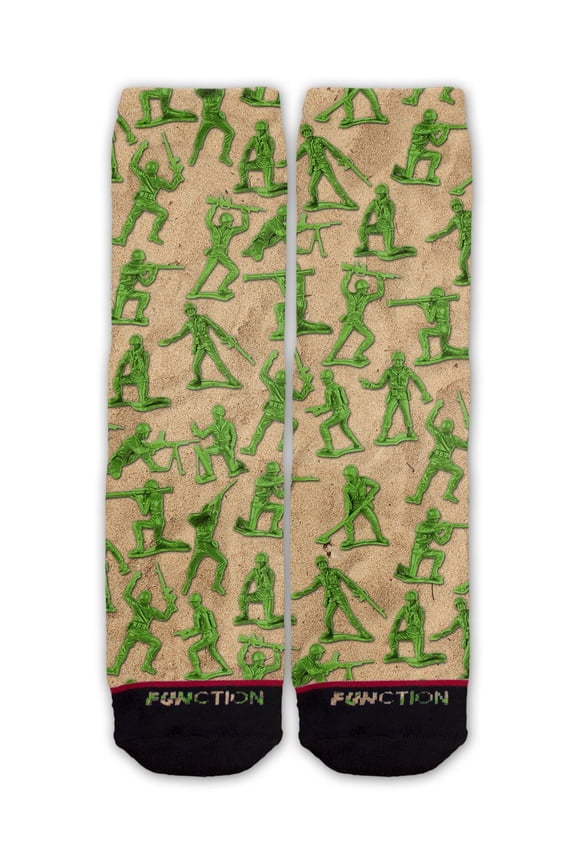 - Green Army Men Pattern Fashion Sock