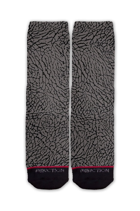 - Grey Elephant Skin Fashion Socks