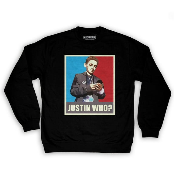 Function - Halftime Show Funny Boy Texting Men's Fashion Crew Neck Sweatshirt