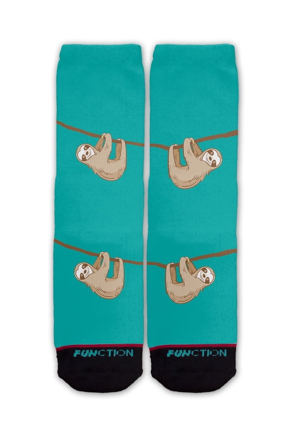 - Hanging Sloth Teal Fashion Socks