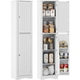 thumbnail image 1 of Function Home Tall Bathroom Storage Cabinet, 64" Slim Kitchen Pantry with Door Storage, Narrow Wood Freestanding Cabinets with Adjustable Shelves for Kitchen Living Room Dining Room, White, 1 of 18