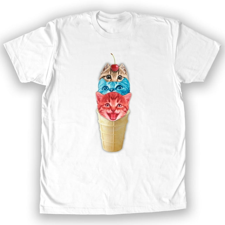 Function Ice Cream Cone Cat Men s Fashion T Shirt