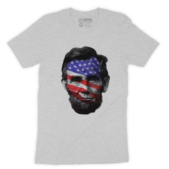 Function - Juneteenth Holiday Abe Abraham Lincoln Patriotic USA American Flag Head T-Shirt