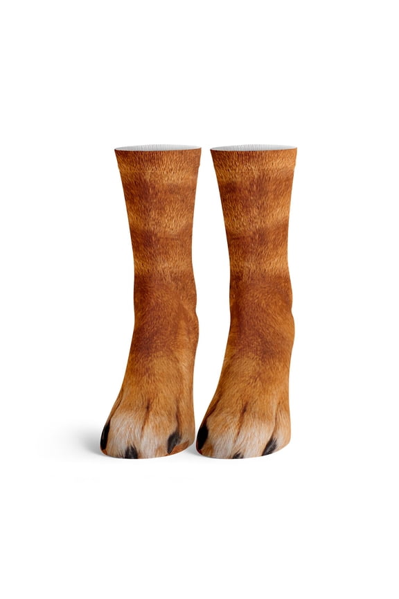 - Kids Brown Dog Paw Fashion Socks