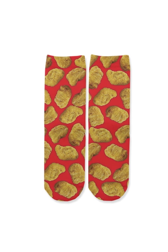 - Kids Chicken Nuggets Pattern Youth Boys Girls Children Fashion Socks