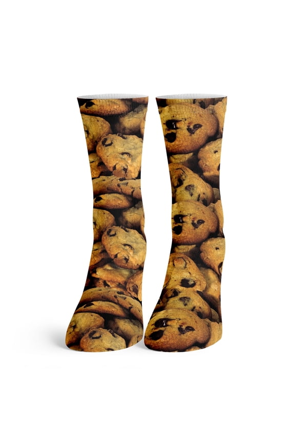 - Kids Cute Funny Food Socks Chocolate Chip Cookie - Fits Little and Bigger Kids Size 11-4