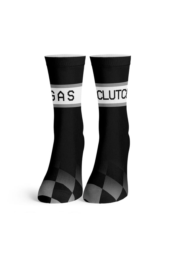- Kids Cute Race Car Driver Clutch Gas Fashion Socks - Fits Little and Bigger Kids Size 11-4