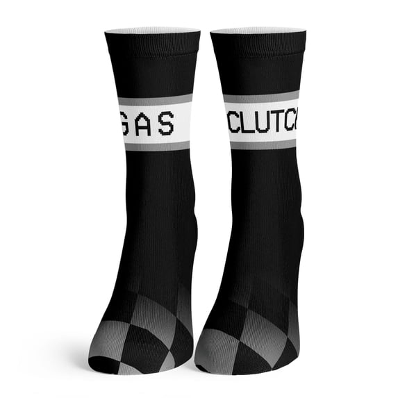 Function - Kids Cute Race Car Driver Clutch Gas Fashion Socks - Fits Little and Bigger Kids Size 11-4