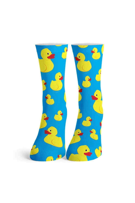 - Kids Cute Rubber Ducky Fashion Socks - Fits Little and Bigger Kids Size 11-4