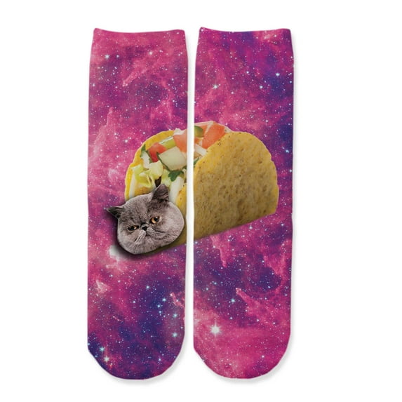 Function - Kids Galaxy Taco Cat Tall Crew Socks
