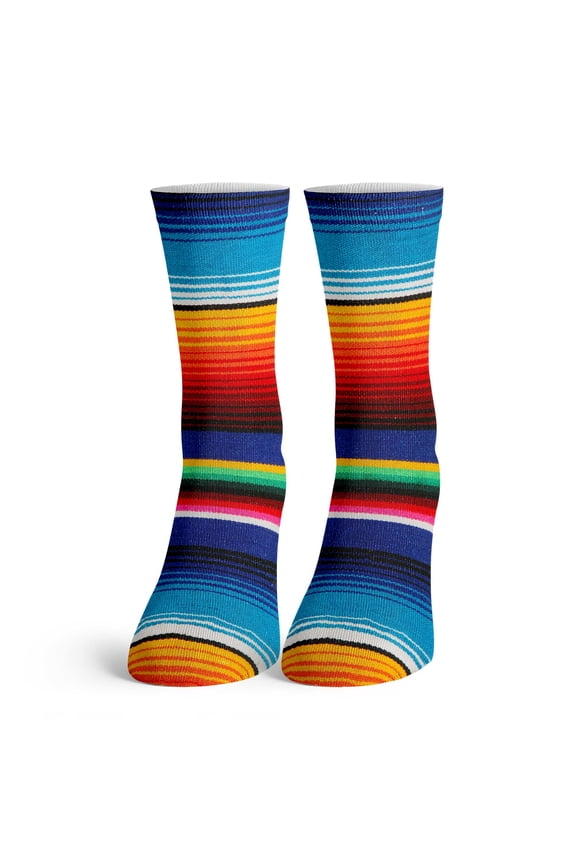 - Kids Mexican Blanket Pattern Tall Crew Socks
