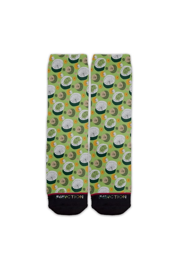 - Lily Pads and Frogs Green Animal Unisex Crew Socks